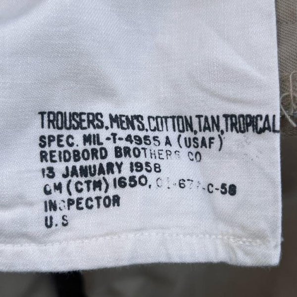 画像7: DEAD STOCK 1958's USAF Chino Trousers　Size W31 L31 (表記32R) (7)