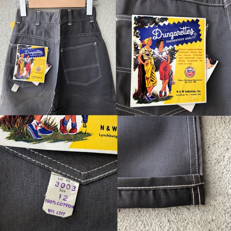 画像: DEAD STOCK 1950's N&W Side Zip up Ranch Pants　Size LADIES 12