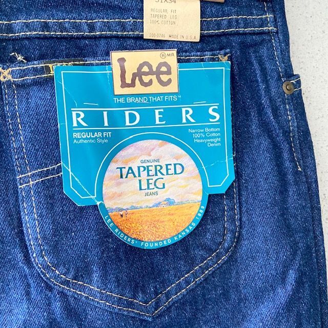 DEAD STOCK 1980's Lee 200-0746 Regular Fit Tapered Leg Size W31 