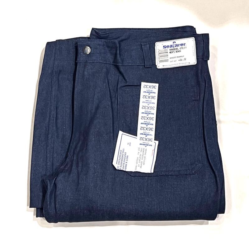 画像1: DEAD STOCK 1997’s seafarer Denim Sailor Pants　Size W36 L32