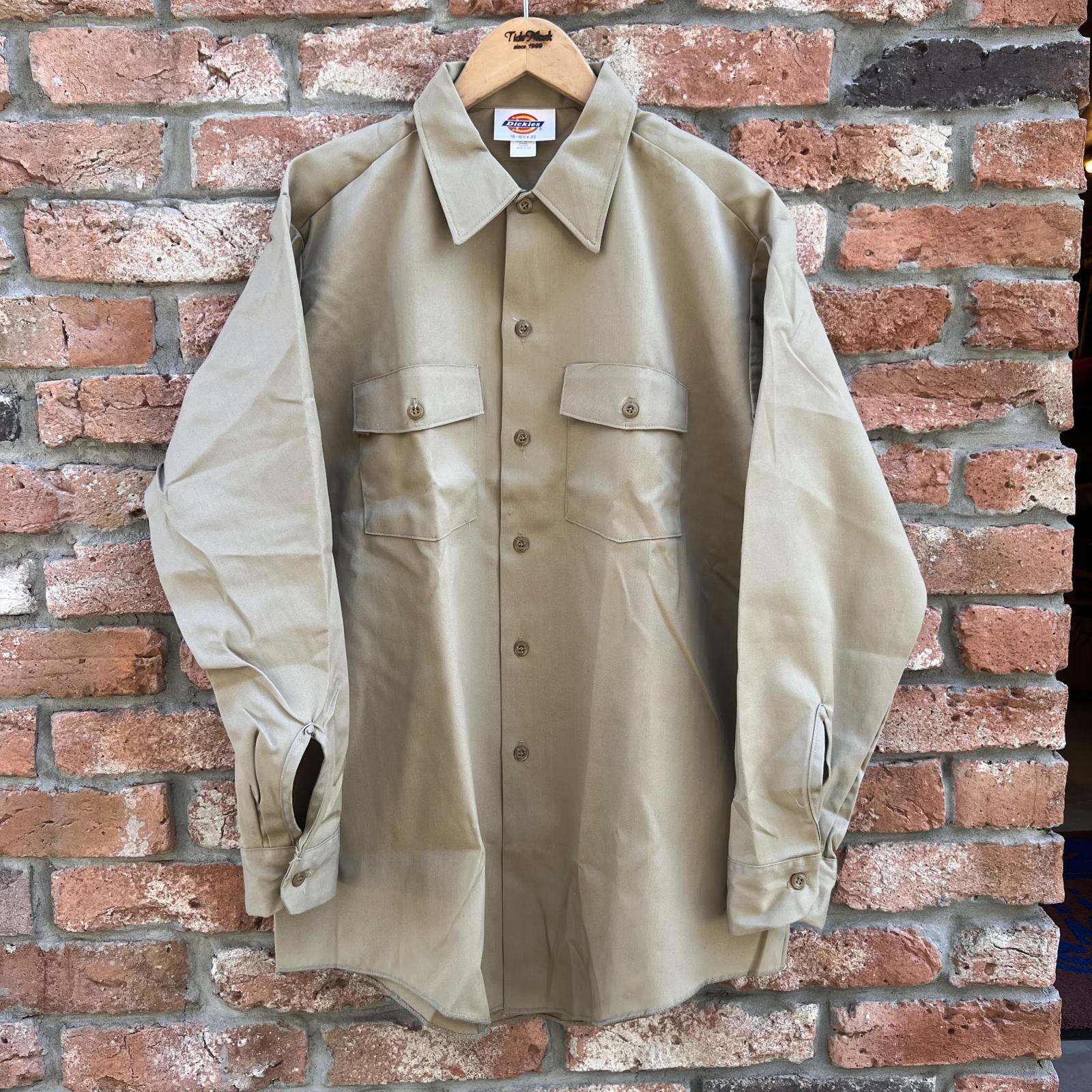 画像1: DEAD STOCK 〜80's Dickies L/S Work Shirt　Size 16-16 1/2×33