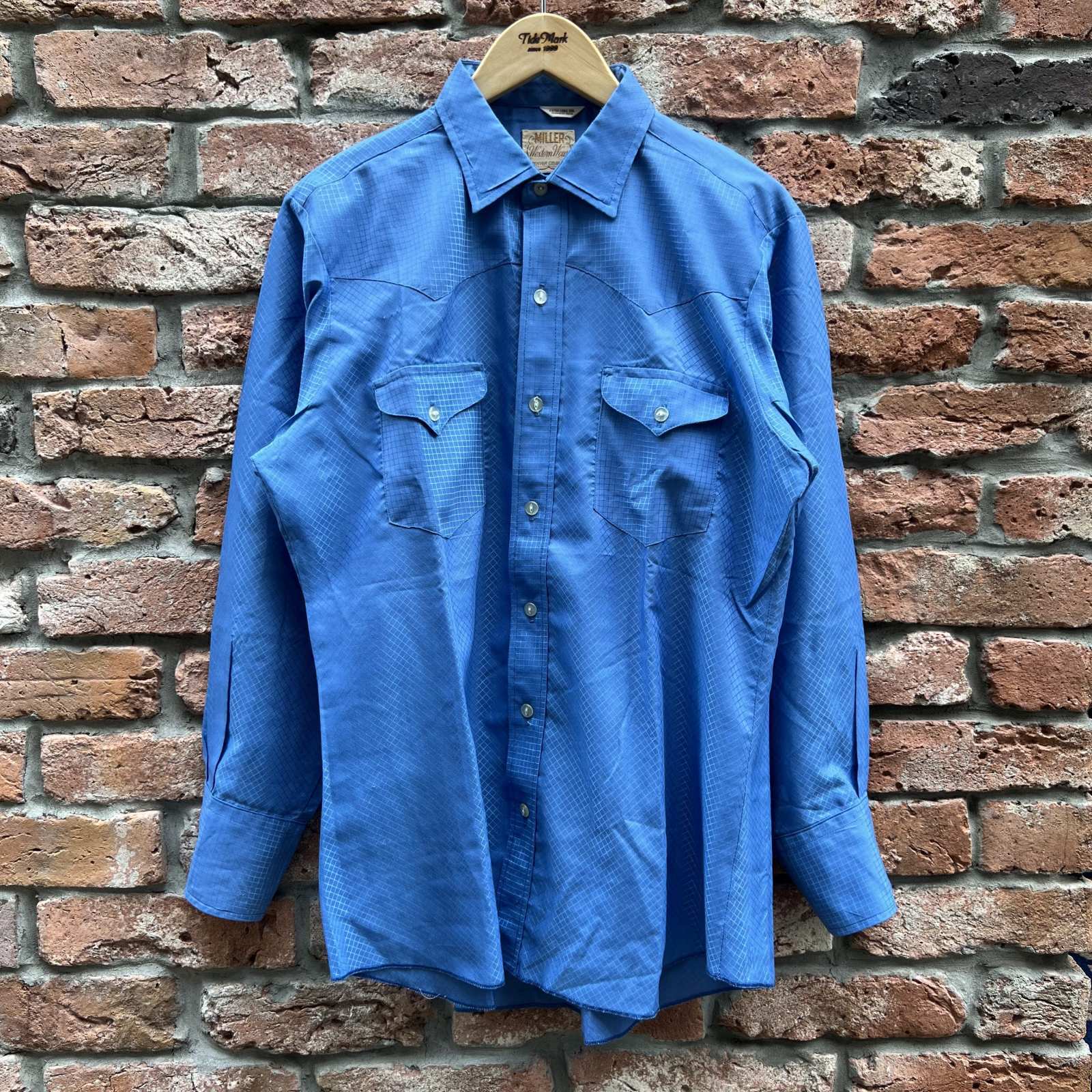 画像1: DEAD STOCK 1980's MILLER L/S Western Shirt　Size 15 1/2-32