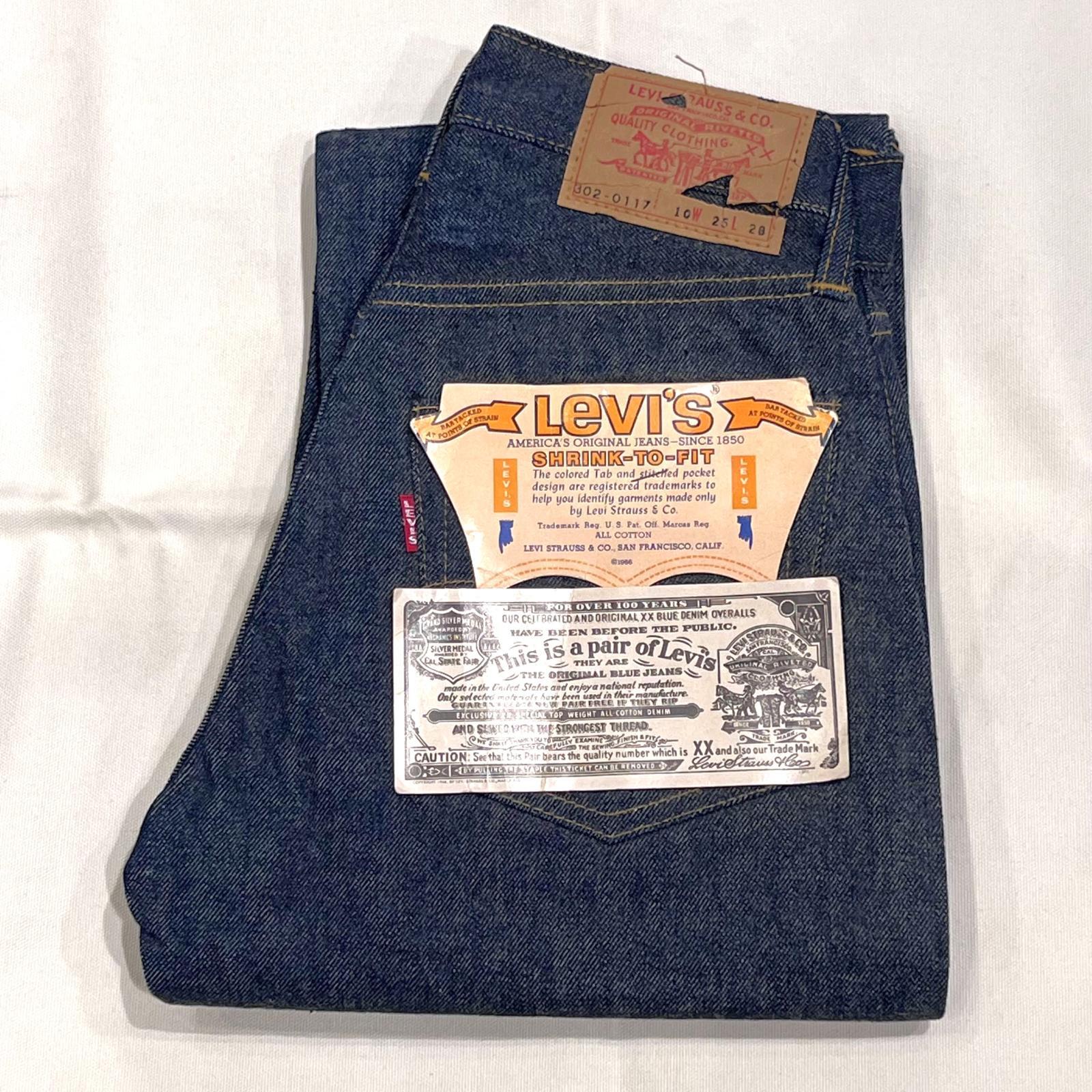 画像1: DEAD STOCK 1960's LEVI'S  302-0117 BIG "E"　Size W25 L28 (AGE 10)